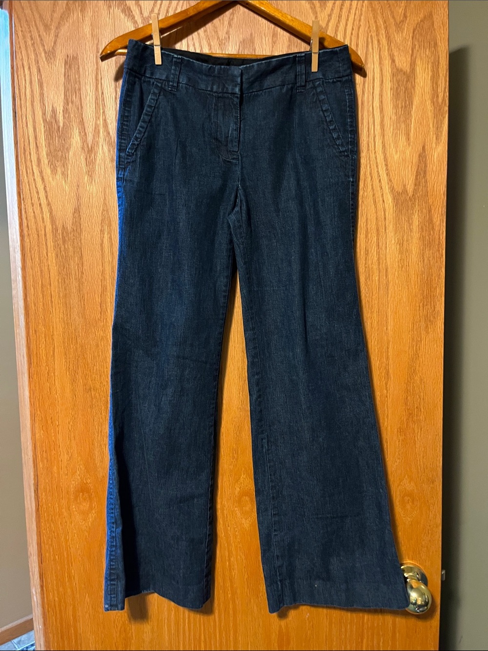 J. Crew Dark Indigo Wide Leg Jeans